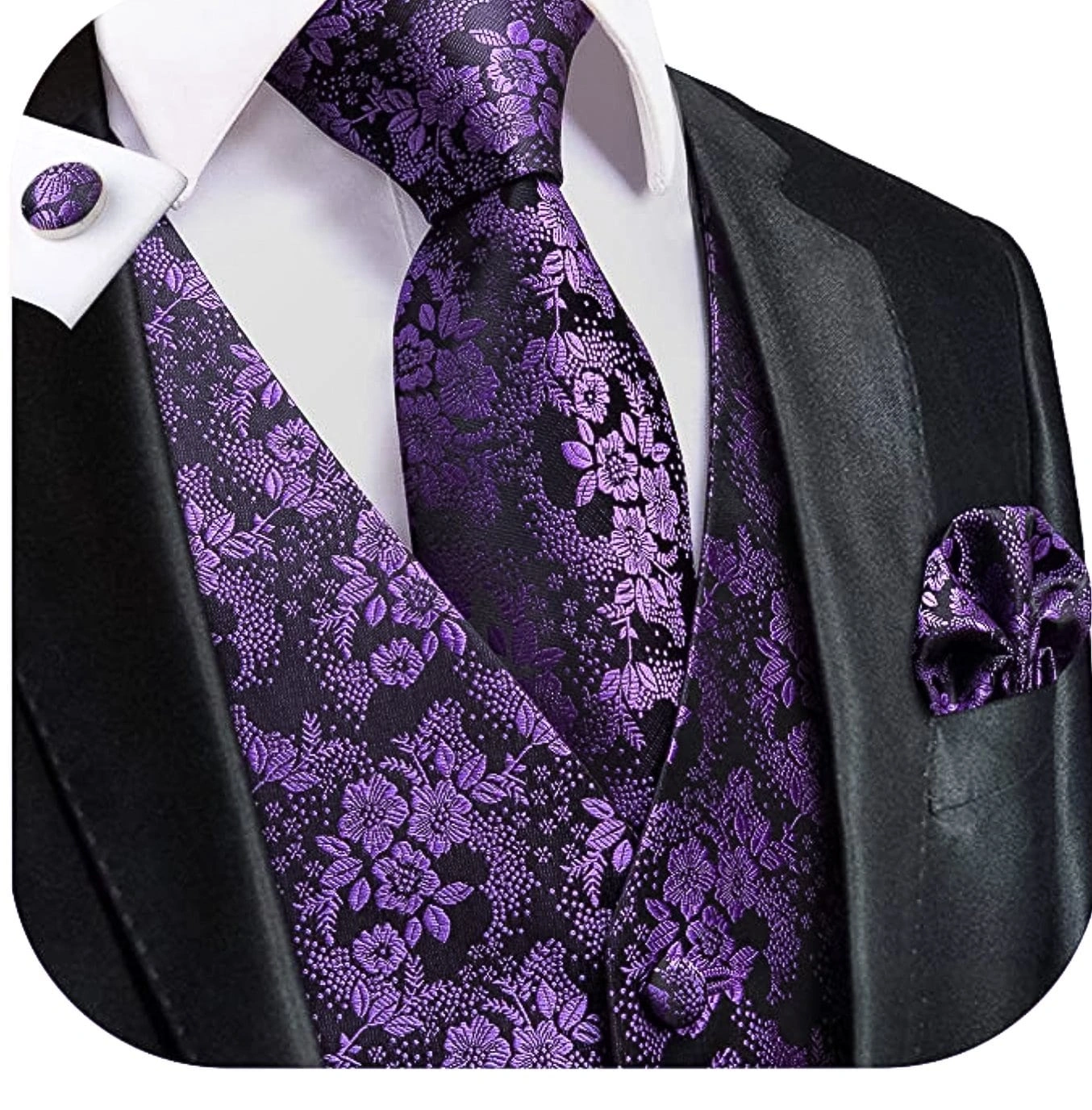 Prachtige Purper Vest Set - MJ-0015: Stijlvol & Elegante Accessoires!